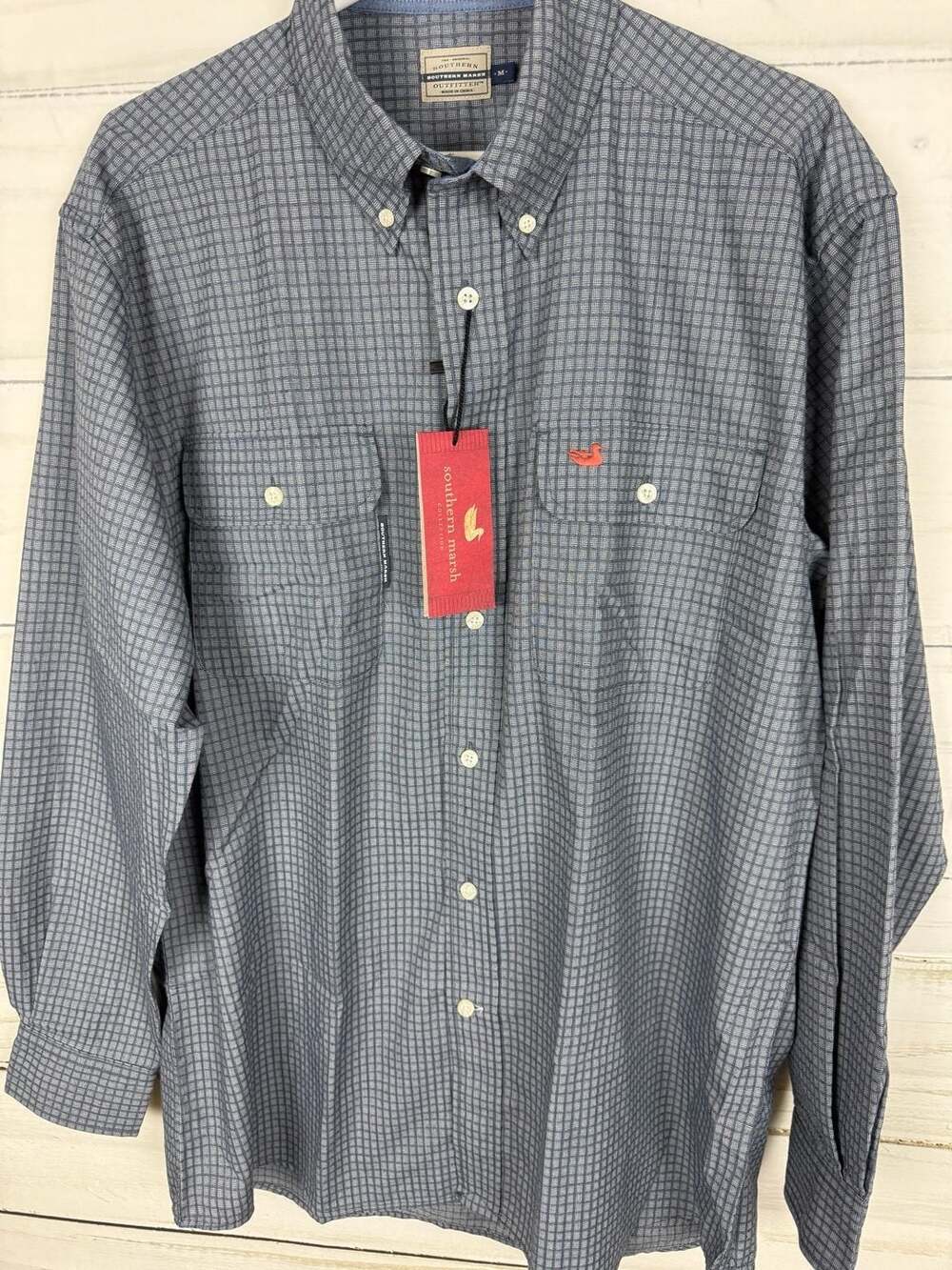 Southern Marsh Men's Long Sleeve Button Down Shirt Size M